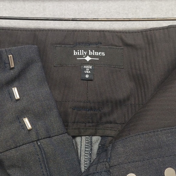 Billy Blues Dress Pants Womens 8 Wide Leg Charcoal Gray Stretch Career Workwear - Picture 10 of 16